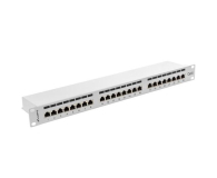 Lanberg Patchpanel 24p 19" 1U FTP 6 półka (szara) - 457382 - zdjęcie 2